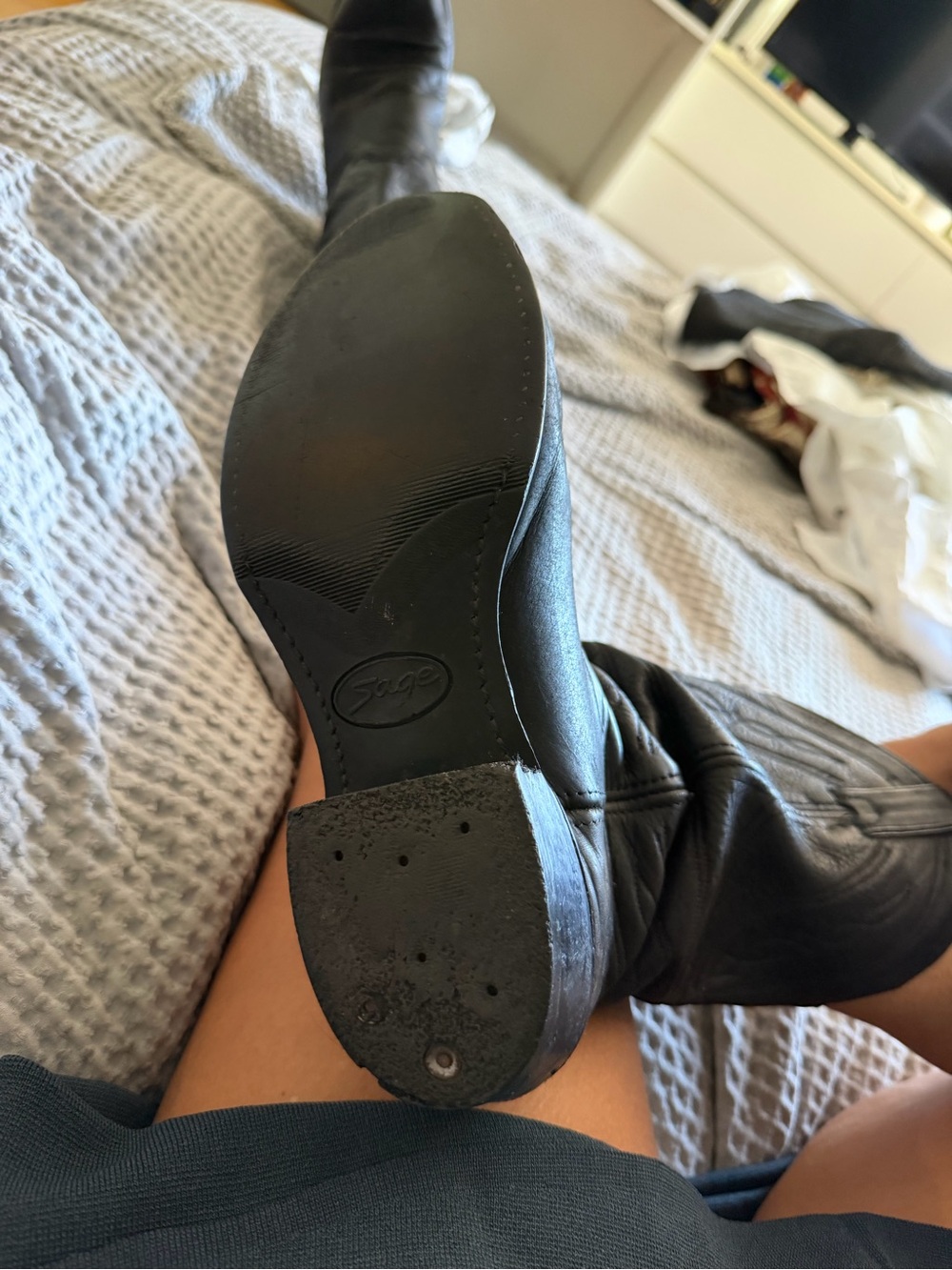 Sage Black Western Mid-Calf Boots - Picture 5 of 6